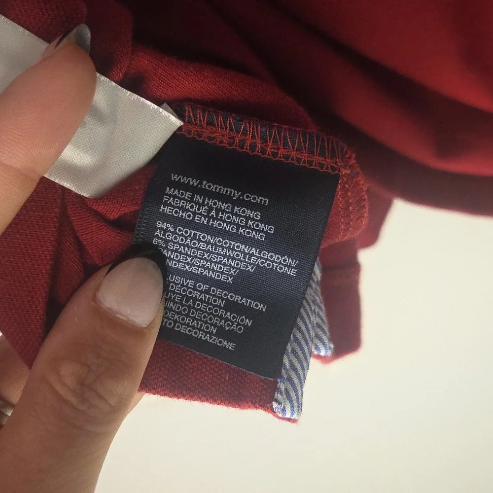 Tommy Hilfiger men's Red Polo Size L - Picture 6 of 6